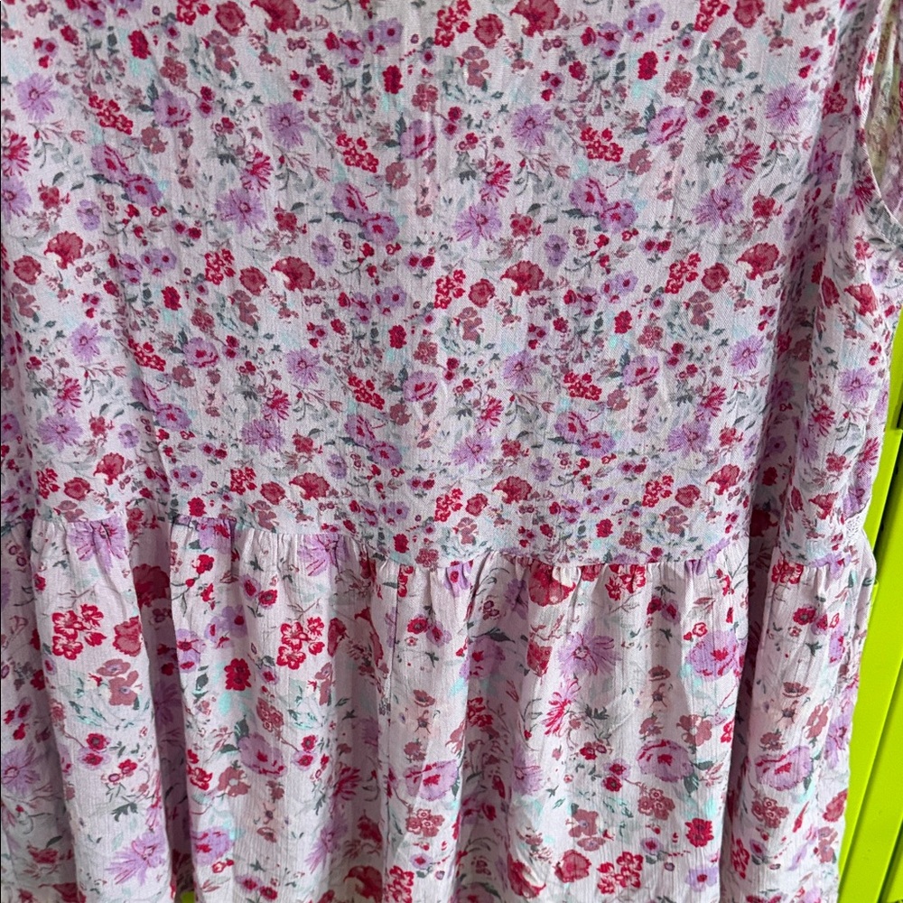 Vintage Havana Lilac Floral Lace-Trim V-Neck Camisole Top - Picture 4 of 4